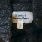 Hartford Fair Isle Turtleneck Sweater Dark Gray/Beige Alpaca-Blend Size 3