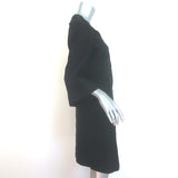 Gucci Tie-Waist Coat Black Stretch Hemp Size 42 Button Front Jacket