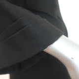 Gucci Tie-Waist Coat Black Stretch Hemp Size 42 Button Front Jacket