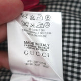 Gucci Tie-Waist Coat Black Stretch Hemp Size 42 Button Front Jacket