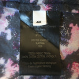 Isabel Marant Etoile Ilayona Blouse Printed Cotton Size 40 Flutter Sleeve Top