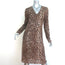 Vintage D&G Dolce & Gabbana Leopard Print Long Sleeve Dress Brown Size 42