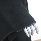 Isabel Marant Raw-Edged Oversized Poncho Black Linen-Blend One Size