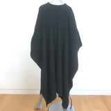 Isabel Marant Raw-Edged Oversized Poncho Black Linen-Blend One Size