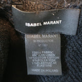 Isabel Marant Raw-Edged Oversized Poncho Black Linen-Blend One Size