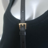 Prada Soft Sound Shoulder Bag Black Leather Medium Crossbody NEW