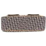 Christian Dior Double Saddle Bowler Bag Brown Diorissimo Canvas & Beige Leather