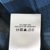 Veronica Beard Frankie Puff Sleeve Top Blue Plaid Size 8 Long Sleeve Blouse