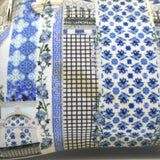 Camilla Small Clutch Blue/White Printed Canvas Bag