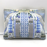 Camilla Small Clutch Blue/White Printed Canvas Bag