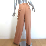 Ulla Johnson Henrik Wide Leg Pants Fawn Beige Crepe Size 4