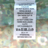 Alemais Phyllis Twist-Front Pleated Midi Dress Green Floral Print Cotton Size 8