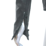 Gryphon Leather Button-Front Jacket Black Size Small