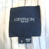 Gryphon Leather Button-Front Jacket Black Size Small
