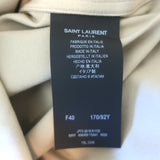 Saint Laurent Saharienne Safari Dress Beige Gabardine Size 40 Long Sleeve Mini