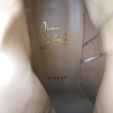 Christian Louboutin Loubitag Sequined Graffitti Ankle Boots Silver Size 37.5