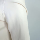IRO Mazey Biker Jacket White Denim-Trimmed Leather Size 36