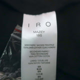 IRO Mazey Biker Jacket White Denim-Trimmed Leather Size 36