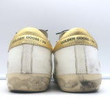 Golden Goose Superstar Leopard Pony Hair Star Sneakers White Leather Size 38