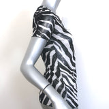 Dolce & Gabbana Underwear Zebra Print Mesh Top Black/White Size Large