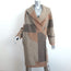Stella McCartney Wrap Coat Taupe Gray Colorblock Wool-Alpaca Size 34