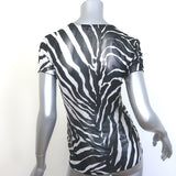 Dolce & Gabbana Underwear Zebra Print Mesh Top Black/White Size Large