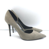 Celine D'Orsay Pumps Gray Suede Size 40.5 Pointed Toe Heels