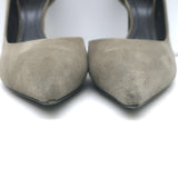 Celine D'Orsay Pumps Gray Suede Size 40.5 Pointed Toe Heels