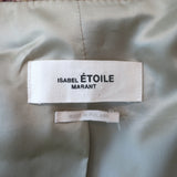 Isabel Marant Etoile Kerstin Windowpane Plaid Blazer Beige/Red Wool Size 38