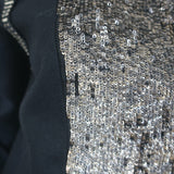 Chloe Two-Tone Sequined Jacket Black & Navy Wool-Cashmere Size 40
