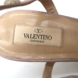 Valentino Rockstud Caged Pumps Nude Patent Leather Size 41 Pointed Toe Heels