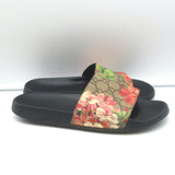 Gucci GG Blooms Pursuit Pool Slide Sandals Multicolor Canvas Size 41