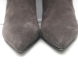 Saint Laurent Paris Pointed Toe Booties Dark Anthracite Suede Size 41