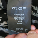 Saint Laurent Zebra Print Tank Top Black Size Large Sleeveless V-Neck Blouse