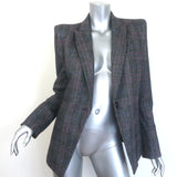 Veronica Beard Brock Dickey Jacket Dark Gray Checked Wool-Blend Size 10 NEW