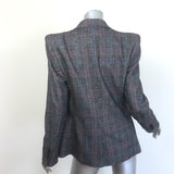 Veronica Beard Brock Dickey Jacket Dark Gray Checked Wool-Blend Size 10 NEW