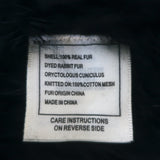 June Rabbit Fur Long Vest Black Size Small
