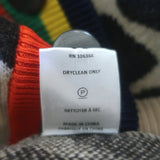 Kule The Cat Cardigan Beige Leopard Jacquard Knit Size Large V-Neck Sweater