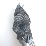 Balmain Houndstooth Tweed Double Breasted Blazer Black/White Size 38