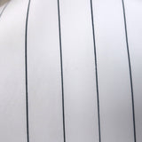 FRAME Pajama Shirt White & Navy Pinstripe Silk Size Medium Short Sleeve Top