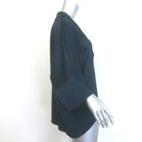 Joie Desmonda Pajama Top Navy Satin Size Large Button-Down Blouse