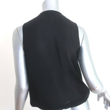 L'Agence Rhinestone-Embellished Draped Top Black Silk Size Extra Small
