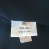 L'Agence Rhinestone-Embellished Draped Top Black Silk Size Extra Small