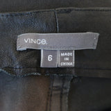 Vince Stretch Leather Skinny Pants Black Size 6