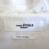Isabel Marant Etoile Timoria Asymmetric Dress White Broderie Anglaise Size 36