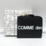 Comme des Garcons Huge Logo Half-Zip Wallet Black Leather NEW