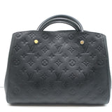 Louis Vuitton Montaigne MM Tote Black Empreinte Leather Shoulder Bag