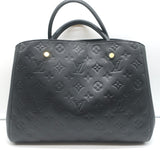 Louis Vuitton Montaigne MM Tote Black Empreinte Leather Shoulder Bag