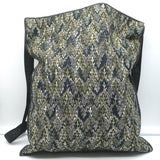 Missoni Messenger Bag Black/Green Lurex Knit Large Flat Crossbody NEW