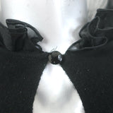 Ralph Lauren Black Label Ruffle-Trimmed Cashmere Sweater Black Size Small